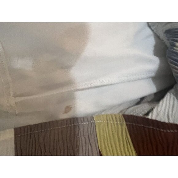 Anthropologie Sunday In Brooklyn Dress Size Small Flounced Geometric Crepe - Picture 7 of 8